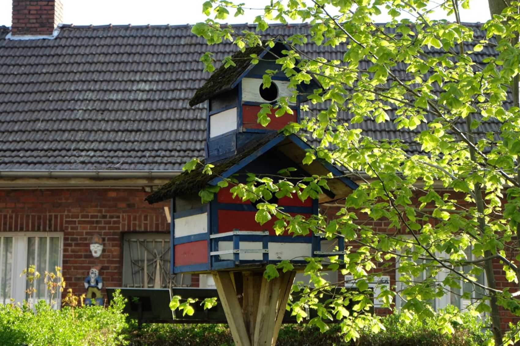 Grosses Vogelhaus in einem Garten in Eisenheim
