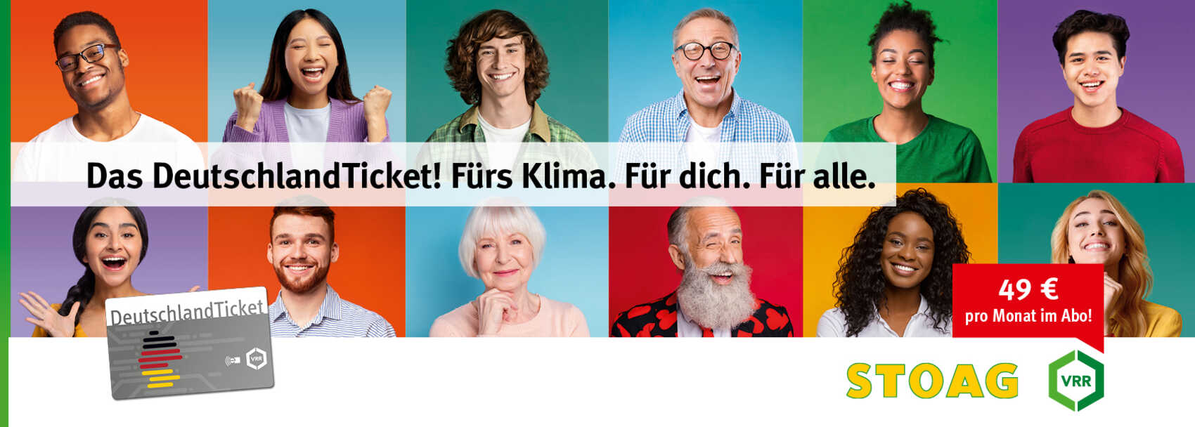 People of all ages, genders and backgrounds who are happy.