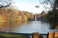 View of the lake in the Kaisergarten Oberhausen