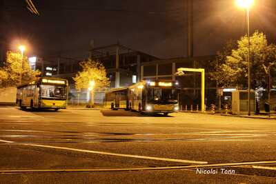 Ladestation am Sterkrade Bf nachts