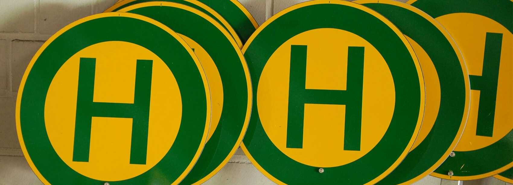 Umleitungsschilder der STOAG 