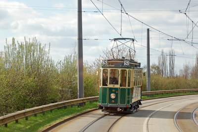 STOAG Historische Straßenbahn auf der Trasse